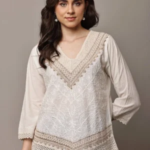 Embellished Embroidered Bohemian Cotton Top
